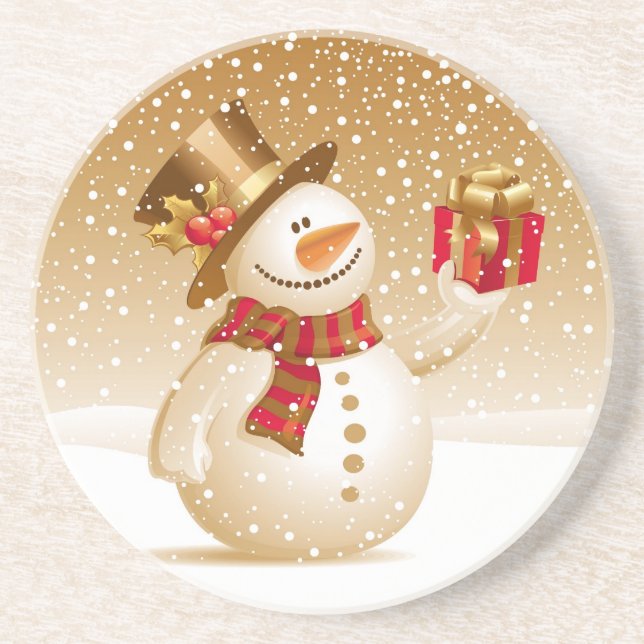 Christmas Snowman Coaster (Front)
