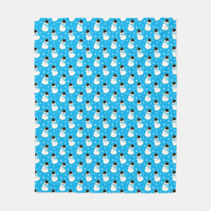 Christmas Snowman Cookie Pattern Fleece Blanket