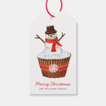 Christmas Snowman Cupcake