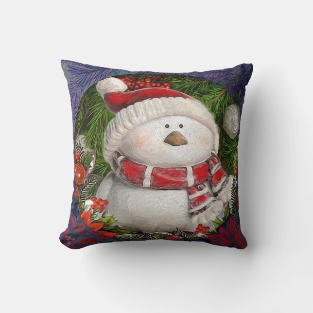 Christmas Snowman Cushion (Front)