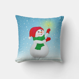 Christmas Snowman Cushion