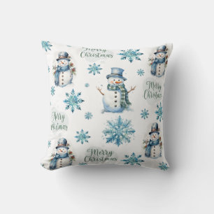 Christmas Snowman Cushion