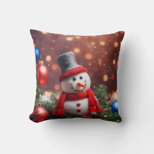 Christmas Snowman Cushion