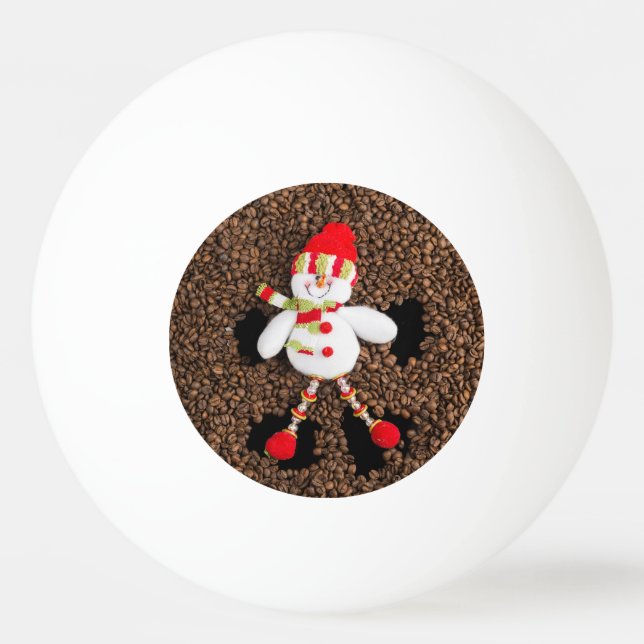 Christmas snowman decoration ping pong ball (Back)