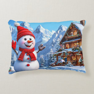 Christmas snowman decorative gift idea cushion