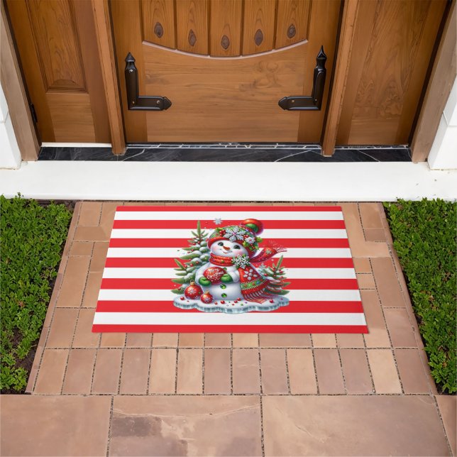 Christmas Snowman Door Mat (Outdoor)