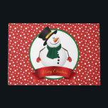Christmas Snowman Doormat<br><div class="desc">This doormat is shown in a festive Christmas snowman print design.
Customise this item or buy as is.




Stock Image</div>