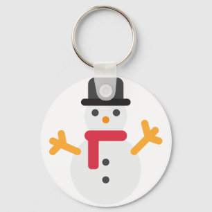 christmas snowman emoji key ring