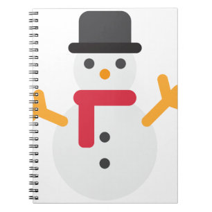 christmas snowman emoji notebook