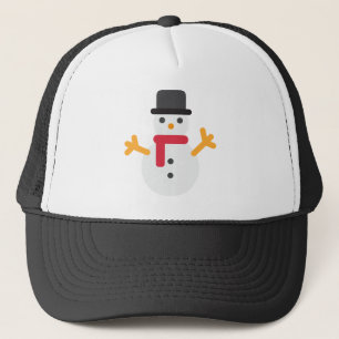 christmas snowman emoji trucker hat