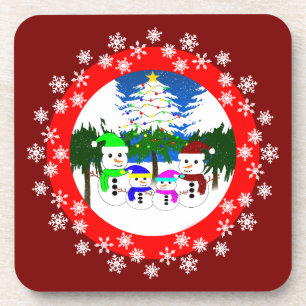 Christmas Snowman Family Coasters