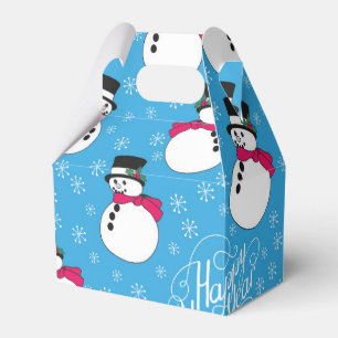Christmas snowman favour box