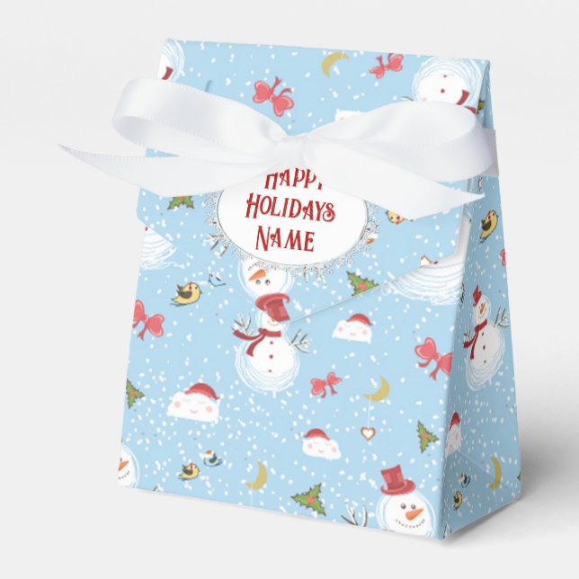 Christmas Snowman Favour Box (Front Side)