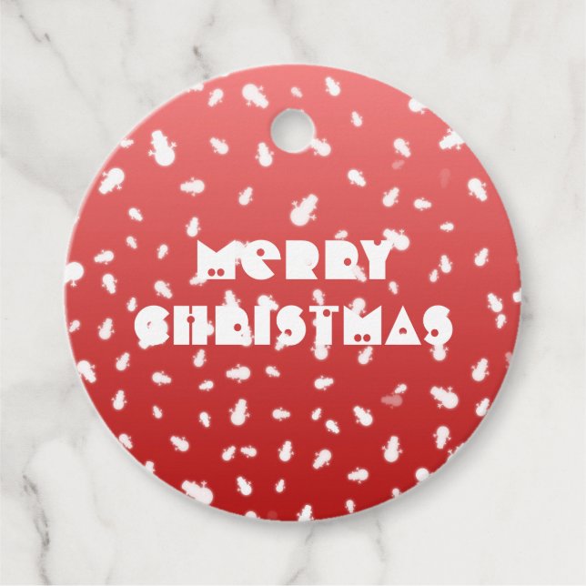 Christmas Snowman Favour Tags (Front)