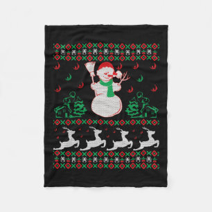 Christmas Snowman  Fleece Blanket
