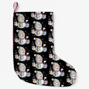 Christmas Snowman Gift Holiday Winter Xmas Coffee Small Christmas Stocking