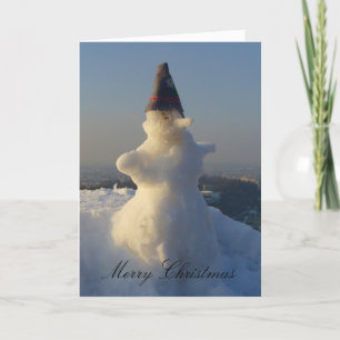 christmas snowman holiday card