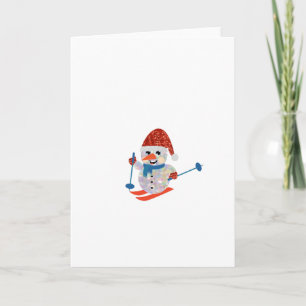 christmas snowman holiday card