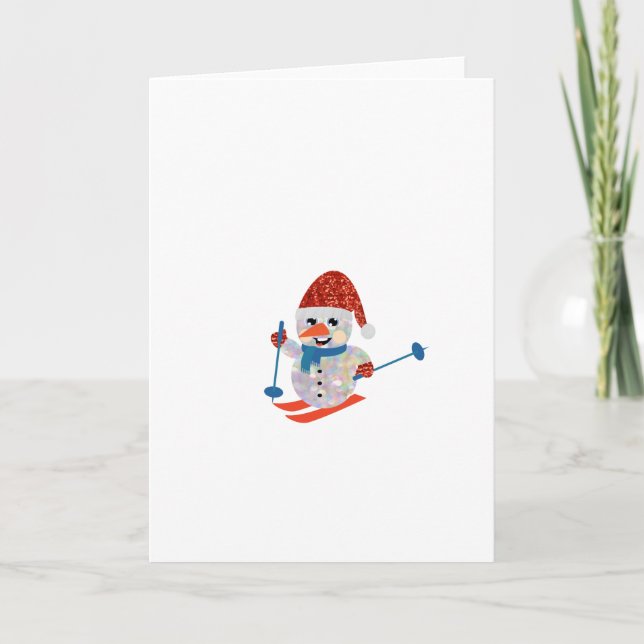 christmas snowman holiday card (Front)