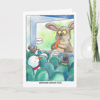 Christmas:  Snowman Horror Film Holiday Card