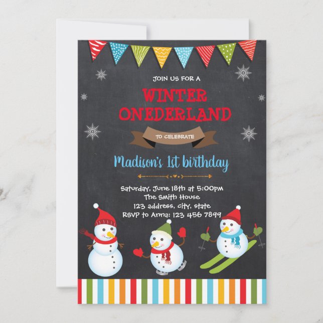 Christmas Snowman Invitation (Front)