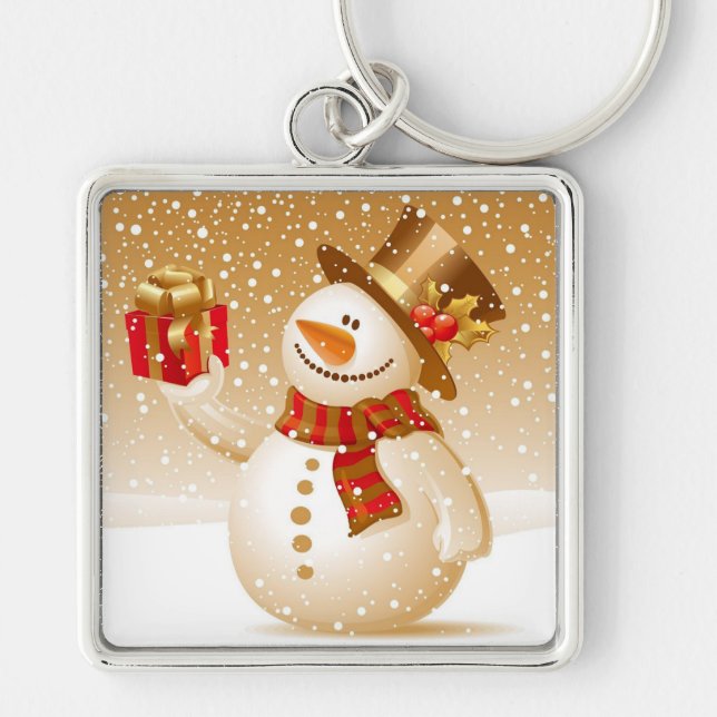 Christmas Snowman Key Ring (Front)