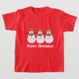 Christmas snowman kids fun Holiday t-shirt