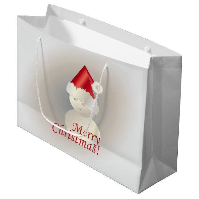 Christmas Snowman Large Gift Bag (Front Angled)
