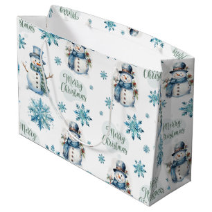 Christmas Snowman Large Gift Bag