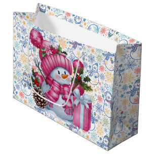 Christmas Snowman Large Gift Bag