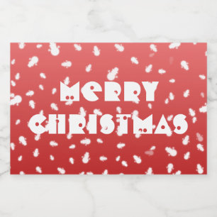 Christmas Snowman Liquor Bottle Label