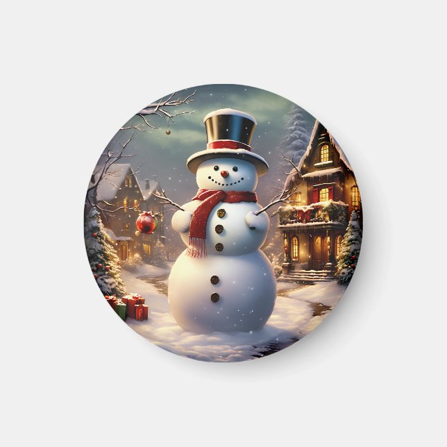Christmas Snowman Magnet (Front)