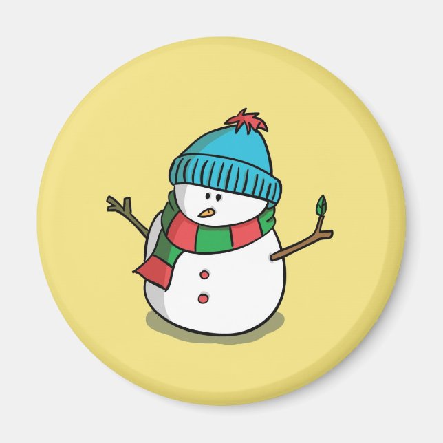 Christmas Snowman Magnet (Front)