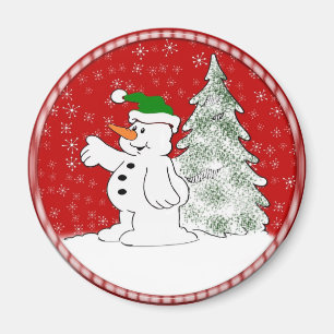 Christmas Snowman Magnet