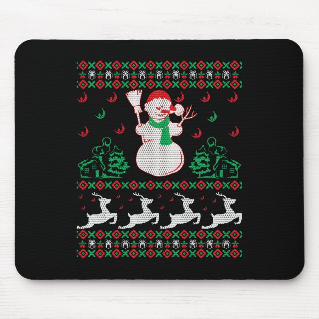 Christmas Snowman  Mouse Mat (Front)