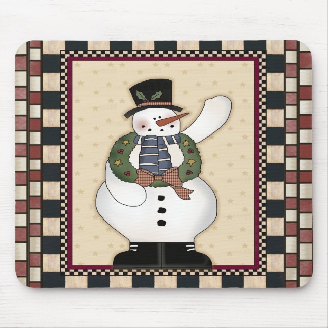 Christmas Snowman Mousepad (Front)