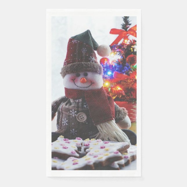 CHRISTMAS SNOWMAN  NAPKIN (Front)
