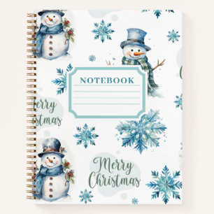 Christmas Snowman Notebook