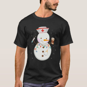 Christmas Snowman Nurses Medical Team ER NICU Coff T-Shirt