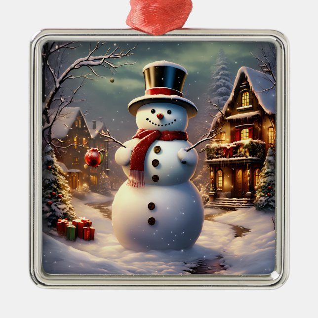 Christmas Snowman Ornament (Front)