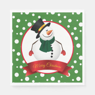 Christmas Snowman Paper Napkins