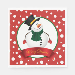 Christmas Snowman Paper Napkins