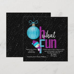 Christmas Snowman Party Invitation