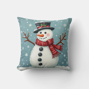 Christmas snowman pattern pillow cushion