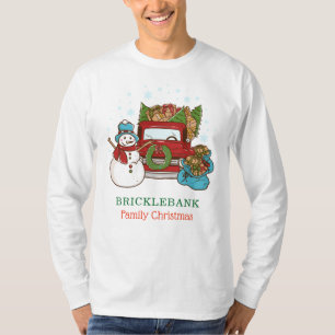 Christmas Snowman Personalised Family Matching T-Shirt