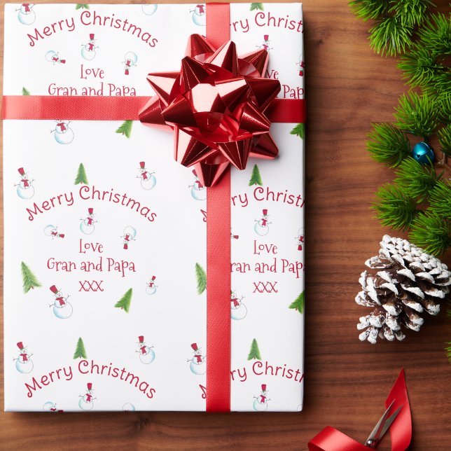  Christmas Snowman Personalised Wrapping Paper (Creator Uploaded)