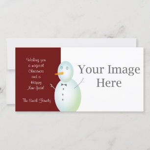Christmas Snowman Photo Card
