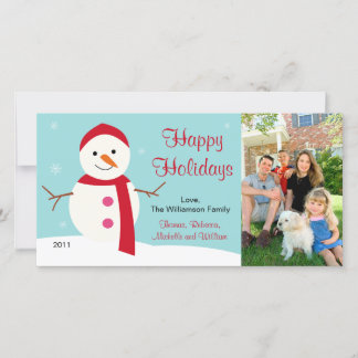 Christmas Snowman Photo Card 2011