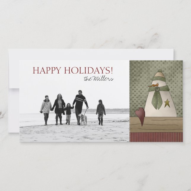 Christmas Snowman Photo Cards (Front)