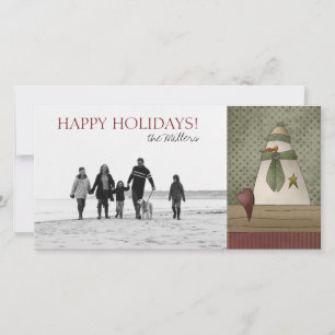 Christmas Snowman Photo Cards